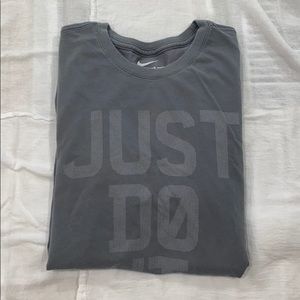 Grey Nike Just Do It short sleeve T-Shirt